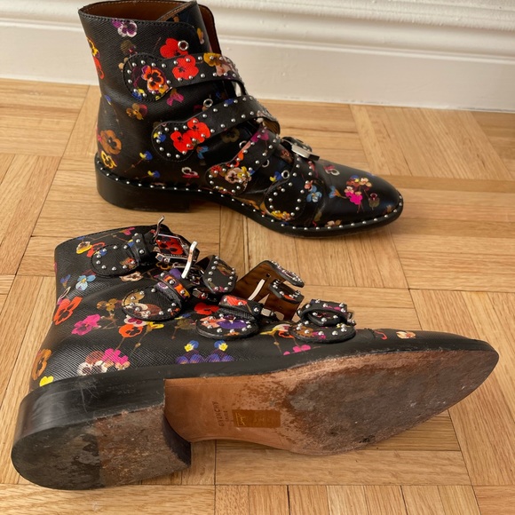 Givenchy Floral Ankle Buckle Boot Size 38.5 - Picture 8 of 11